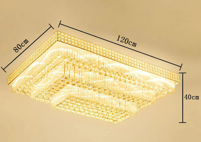 Grand Plafonnier en Cristal LED