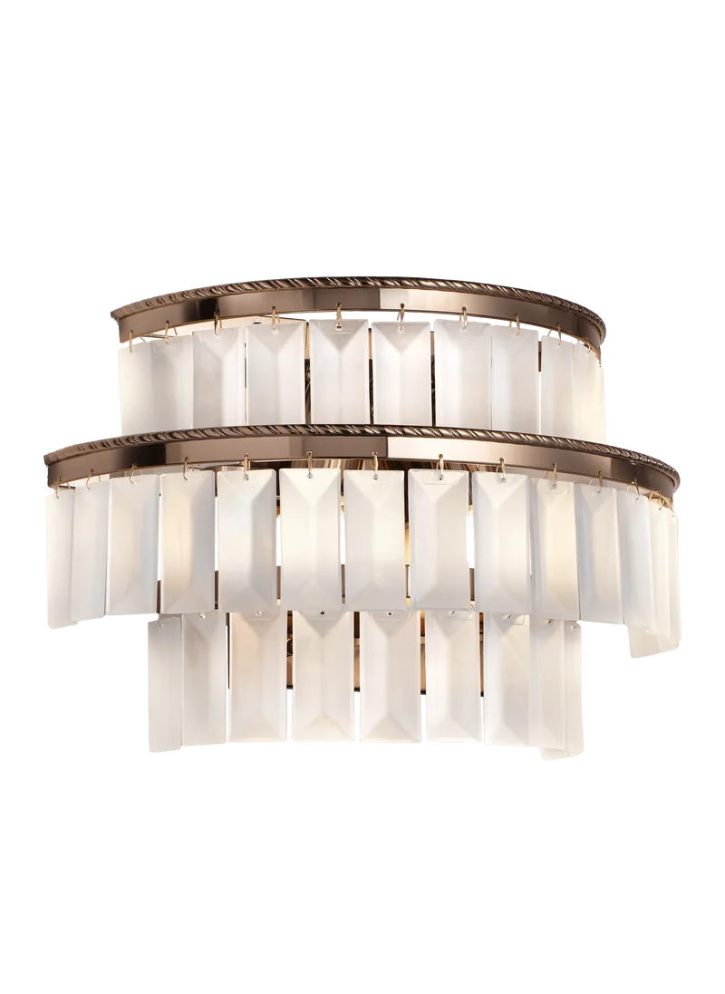 Luminaire mural design bronze et verre