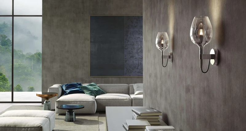 Luminaire mural italien en verre