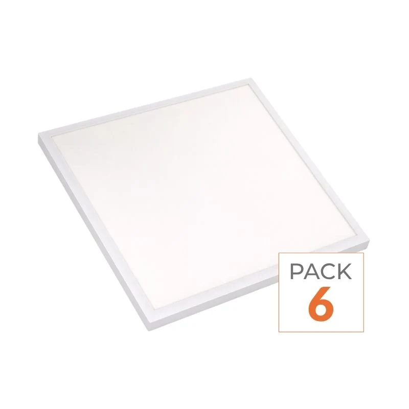Panneau LED CCT 60x60cm BLANC 48W - 3000K/4000K/6000K - Pack de 6