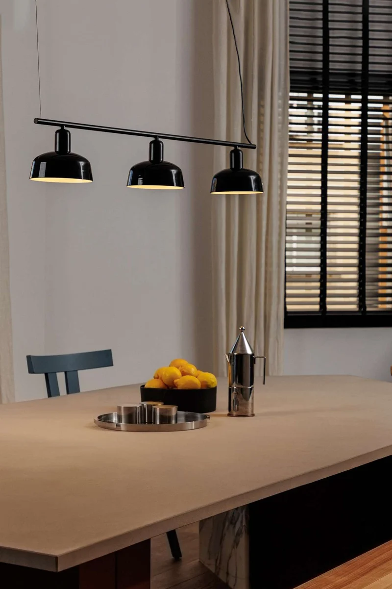 Suspension TATAWIN verre noir Ø 184 mm