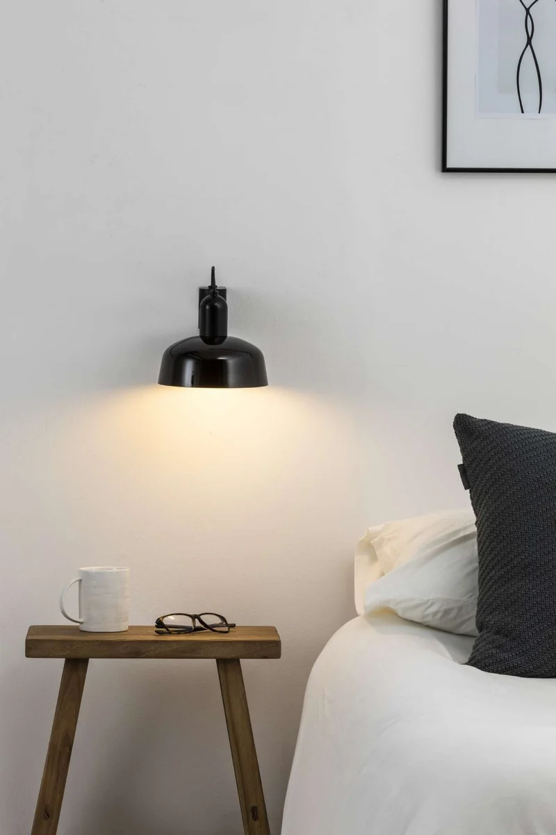 Applique murale TATAWIN verre noir