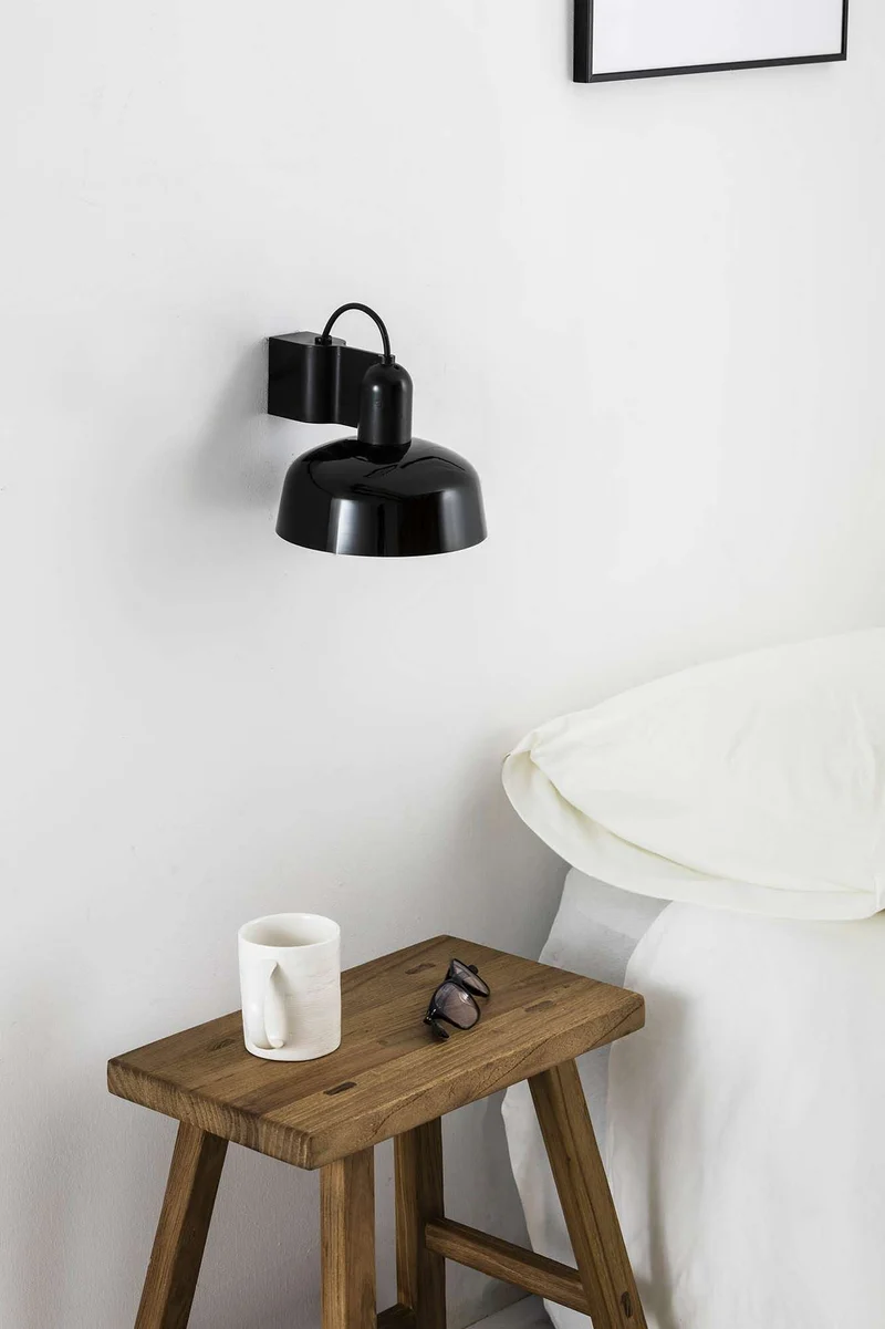 Applique murale TATAWIN verre noir