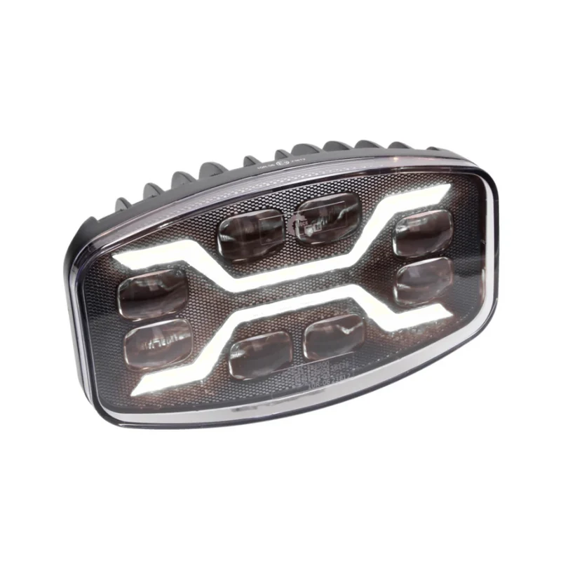 Projecteur LED Dark X-Spider avec feux de jour blancs et fonction stroboscopique / 9"