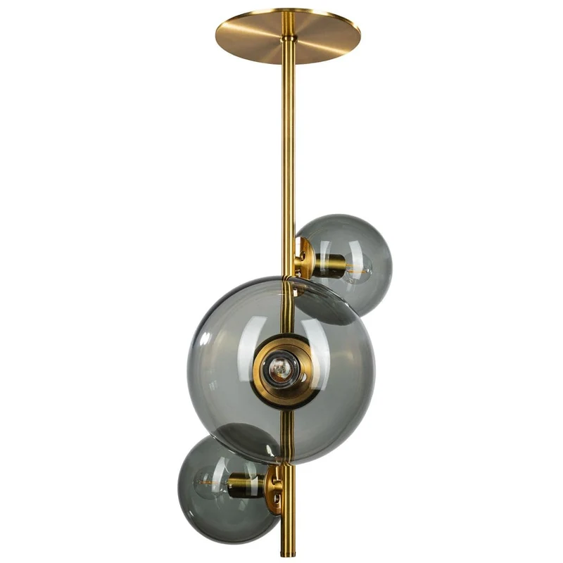 Plafonnier globes noirs