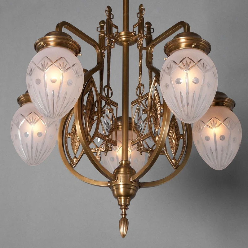 Chandelier Plafonnier Art Nouveau