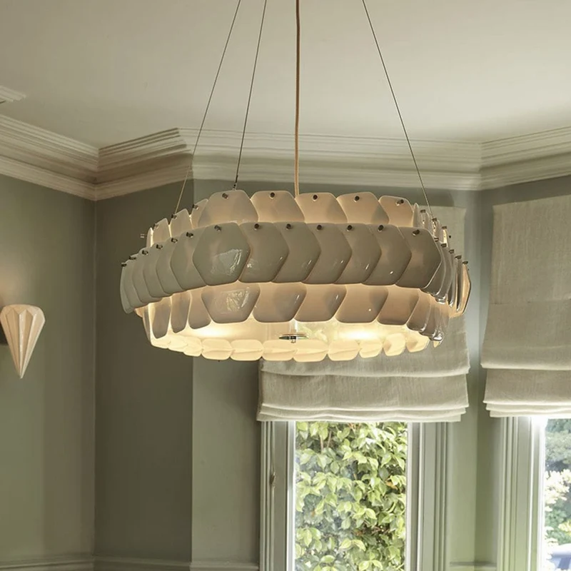 Suspension porcelaine blanche