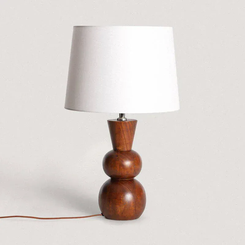 Lampe a poser design en bois