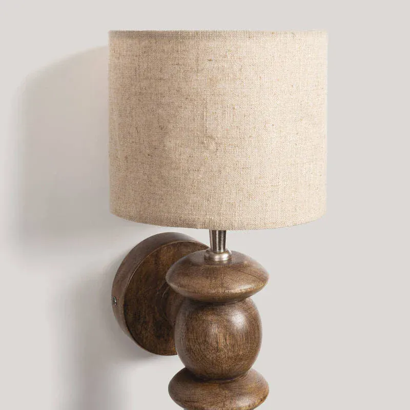 Lampe Murale Bois Abat Jour