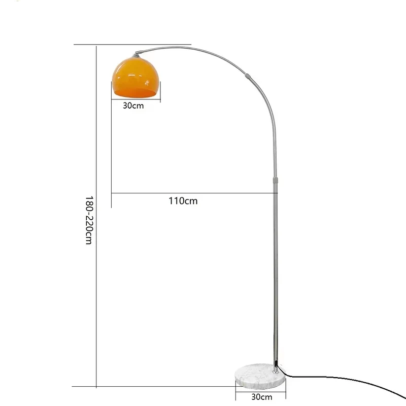 Lampadaire Arc Orange