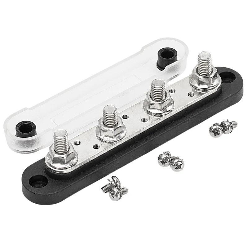 Jeu de barres 150 A avec 4 goujons et 6 bornes à vis