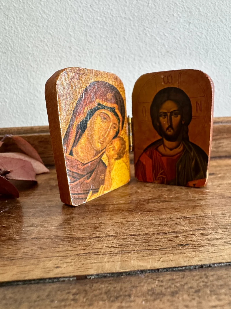 Icône religieuse taille mini diptyque