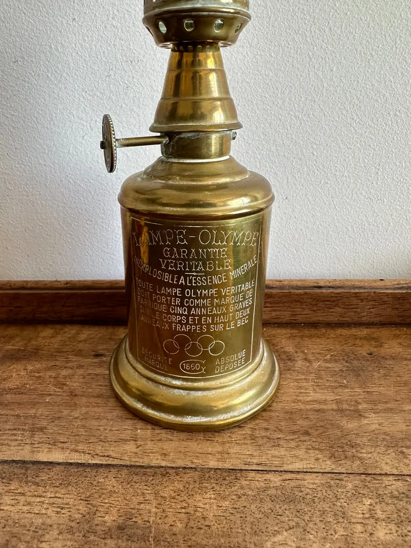 Lampe à pétrole en laiton Abeille Marque déposée