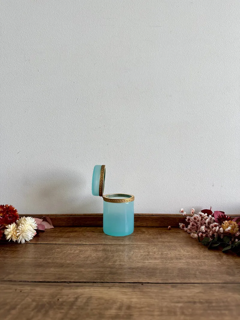 Pot en opaline bleue de Murano