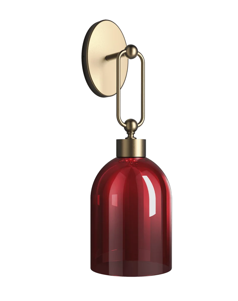 Luminaire mural italien noir verre