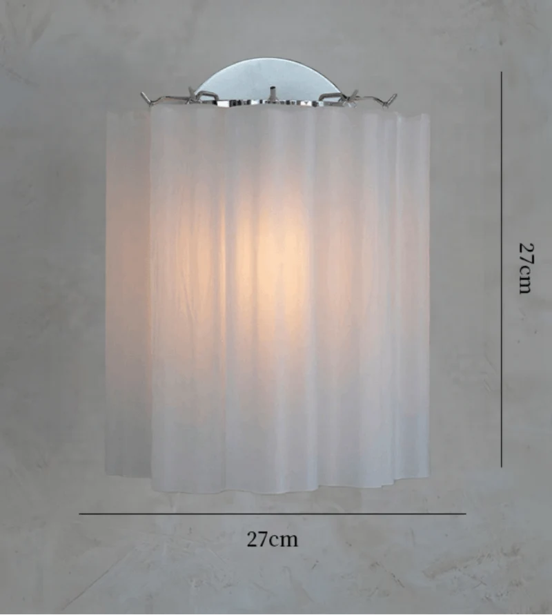 Applique murale rose en verre
