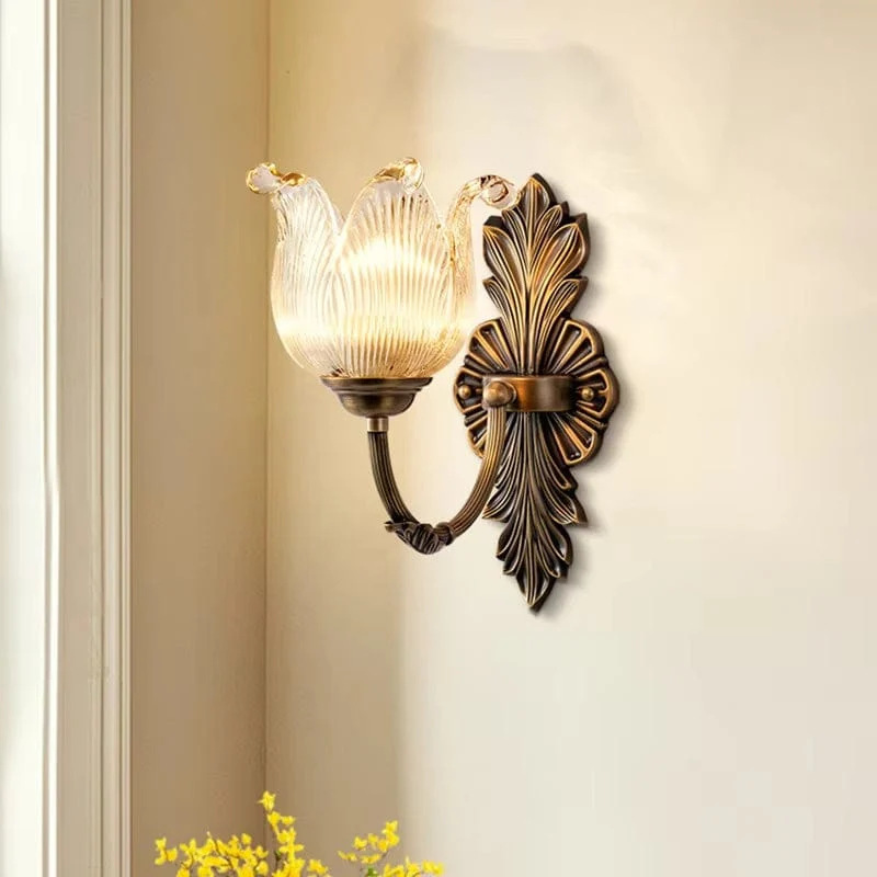 Luminaire mural vintage bronze rouille