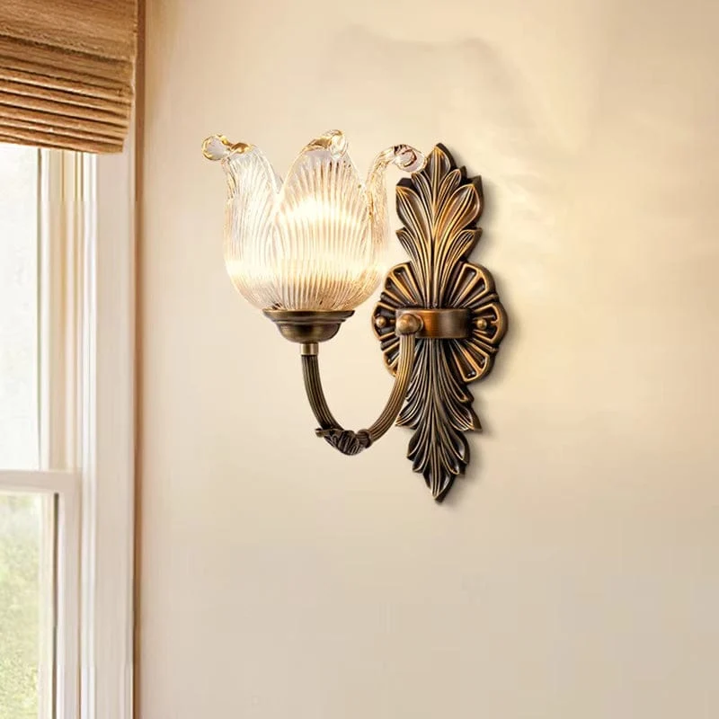 Luminaire mural vintage bronze rouille