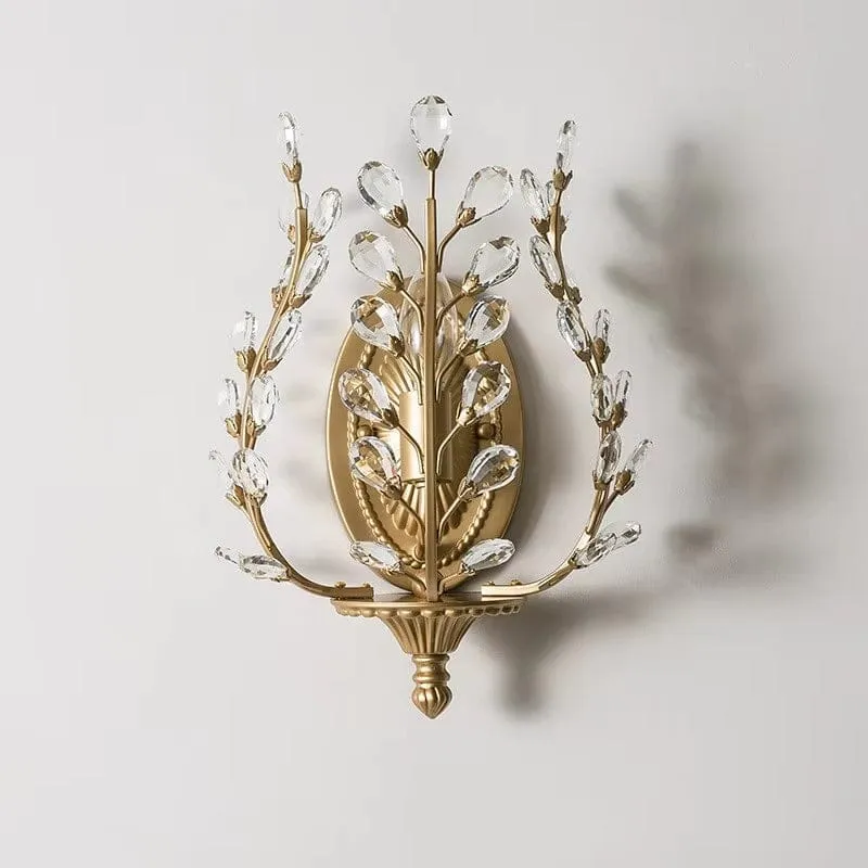 Applique feuille de cristal