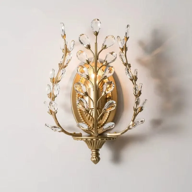 Applique feuille de cristal