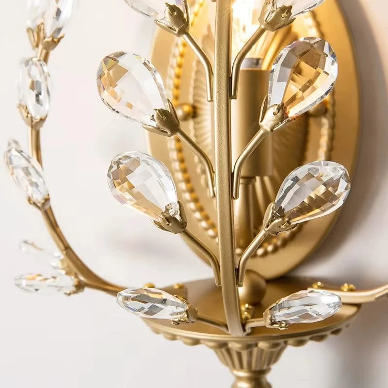 Applique feuille de cristal