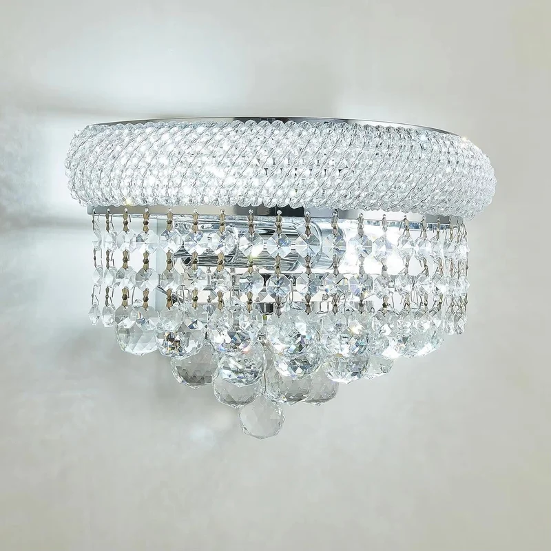 Luminaire mural cristal a pampilles