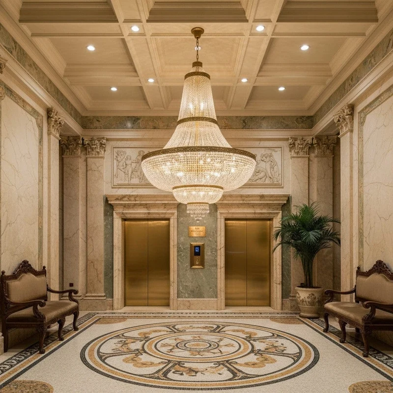 Lustre Chandelier en Cristal pour Grandes Salles