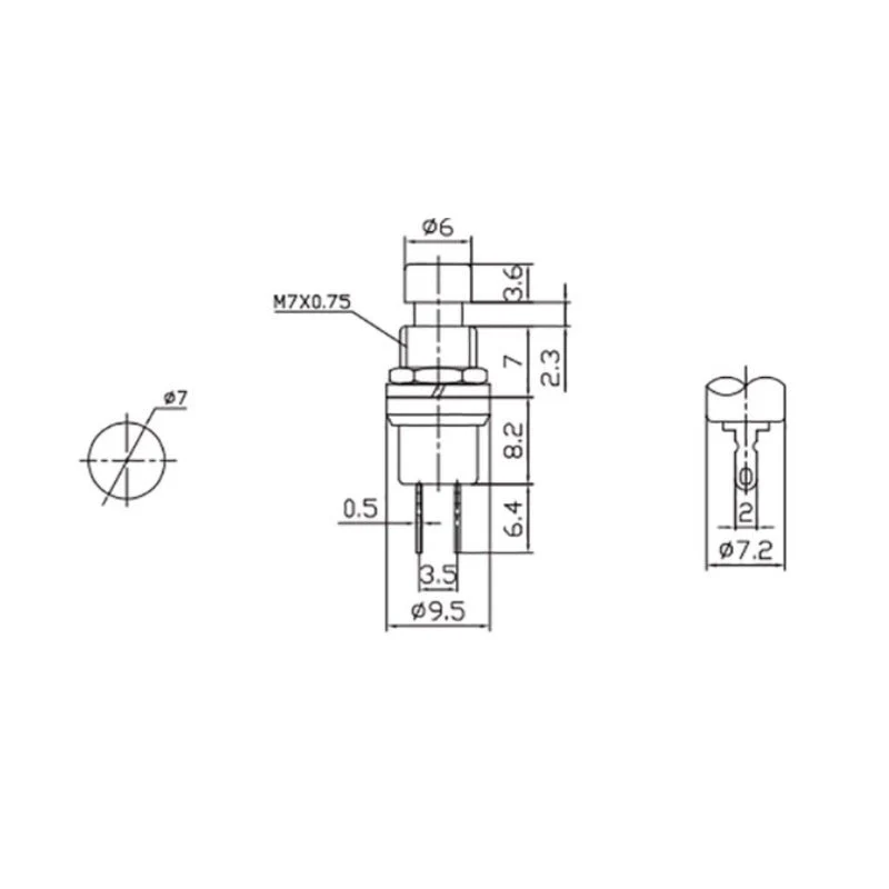 Bouton Poussoir 1A 250V