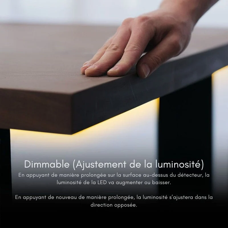 Interrupteur Invisible à Effleurement Dimmable DC12-24V Blanc