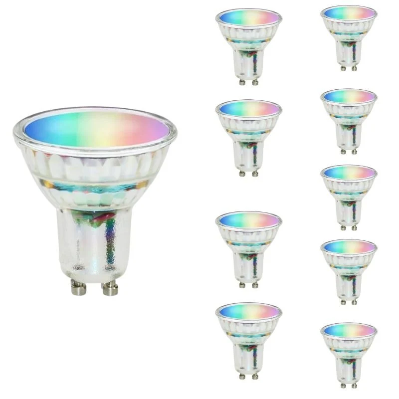 Ampoule LED Connectée Wifi GU10 4.5W RGBW - Pack de 10