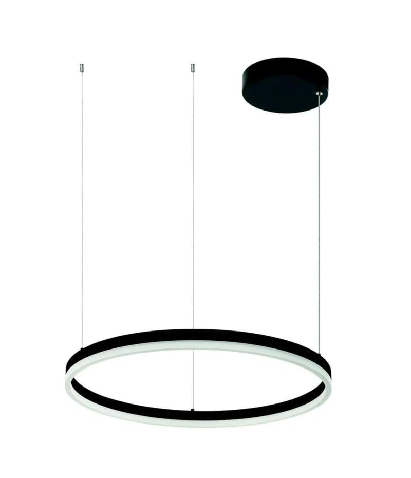 Suspension cercle LED Zambelis 20260 noire Ø 60 cm
