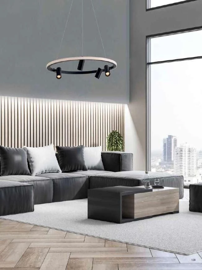 Suspension LED Zambelis 22013 noire Ø 79 cm