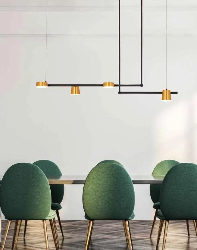 Suspension LED Zambelis 2035 or mat et noir