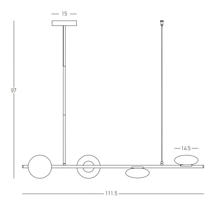 Suspension LED Zambelis 22062 or mat