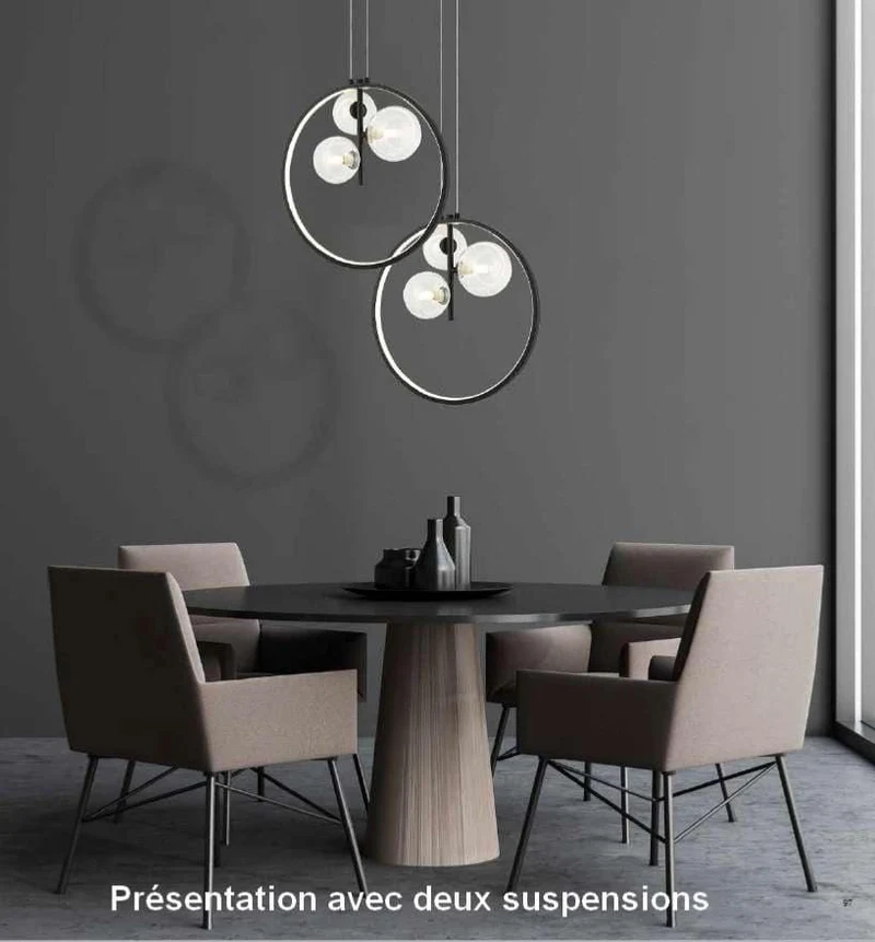Suspension LED Zambelis 22064 noire