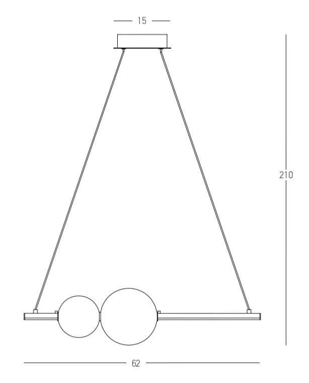 Suspension LED Zambelis 22109 verre fumé effet miroir
