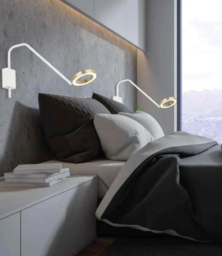 Applique murale LED Zambelis 22043 blanc/or mat