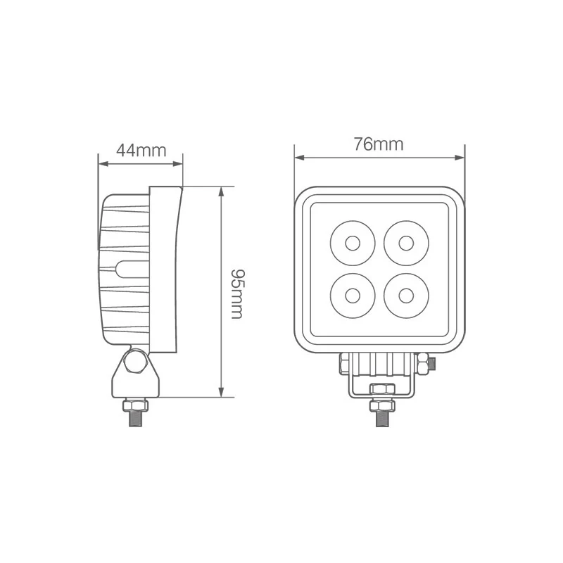 Projecteur carré compact Autolamps LED / 12 Watt
