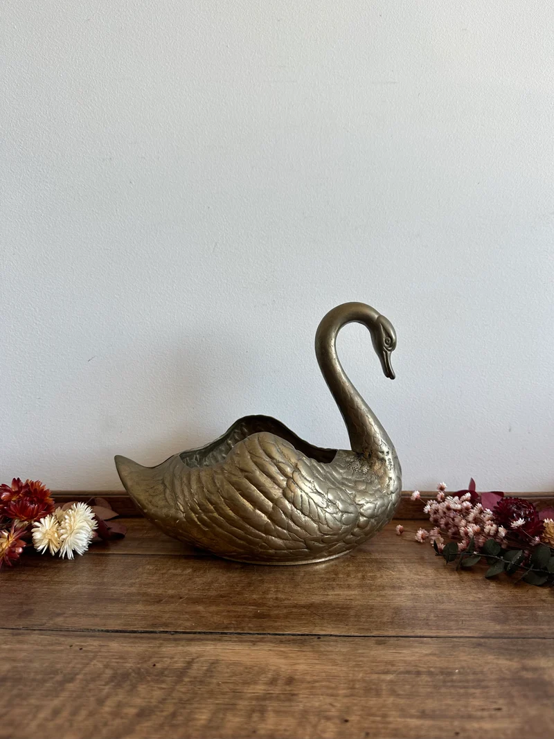 Cygne en laiton vide poche XL