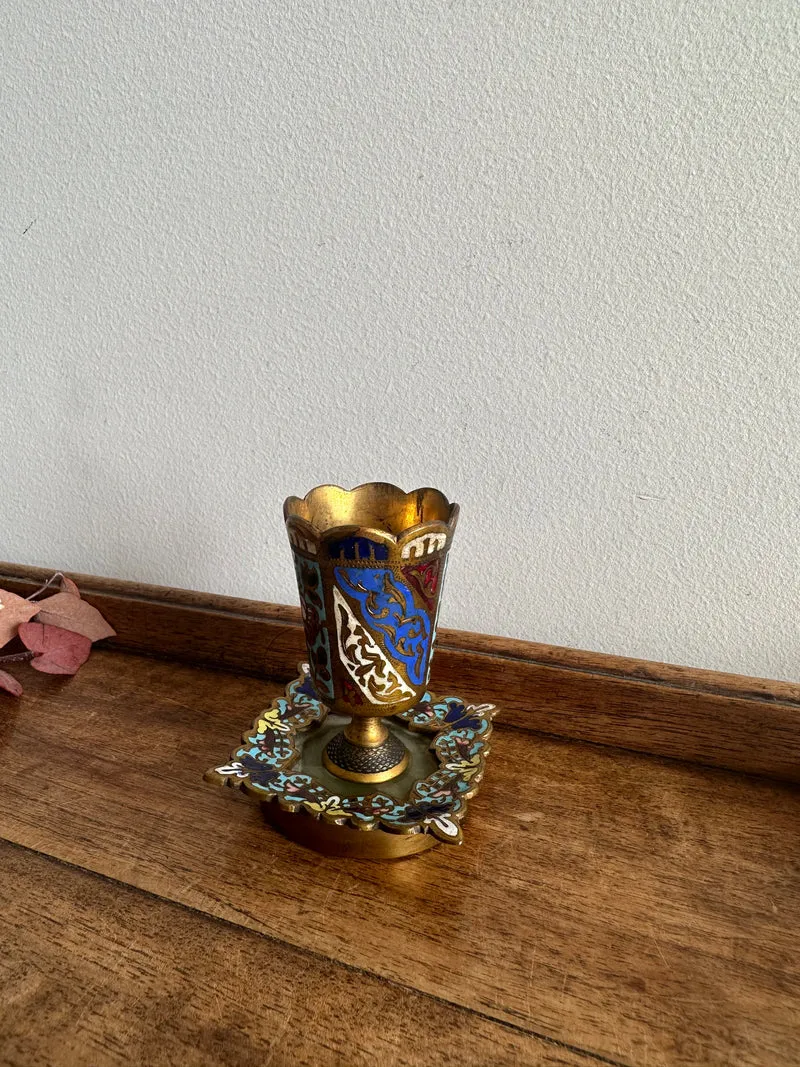 Porte encens Napoléon III émaux cloisonnés