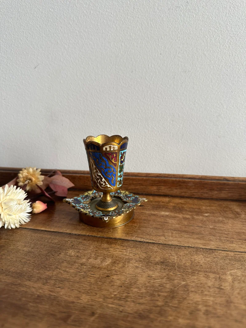 Porte encens Napoléon III émaux cloisonnés