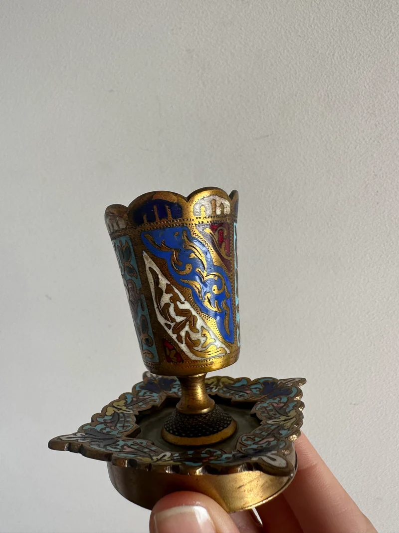 Porte encens Napoléon III émaux cloisonnés