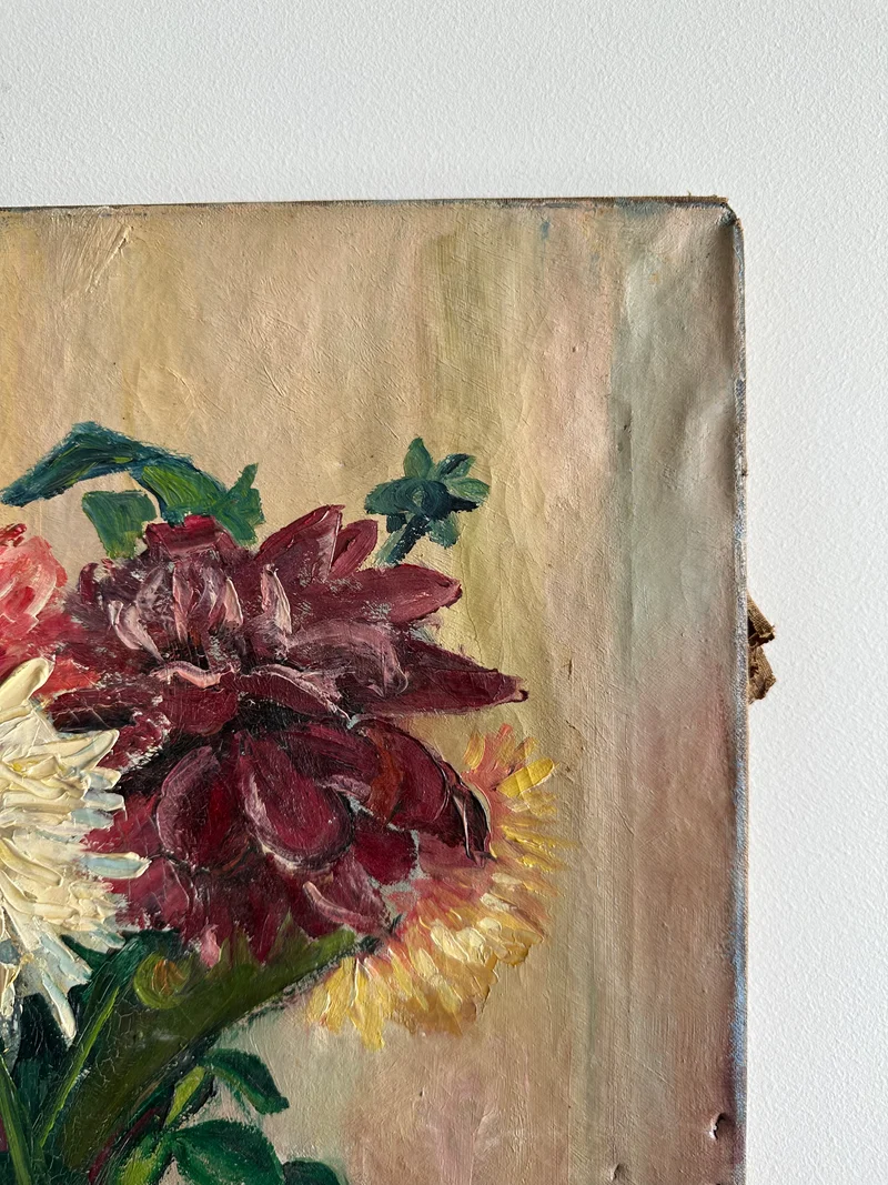 Peinture bouquet de fleurs taille XL