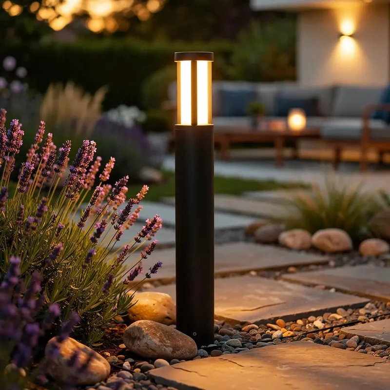 Borne extérieure LED LOGAR 12W IP54 – Éclairage blanc chaud sécurisé pour jardin