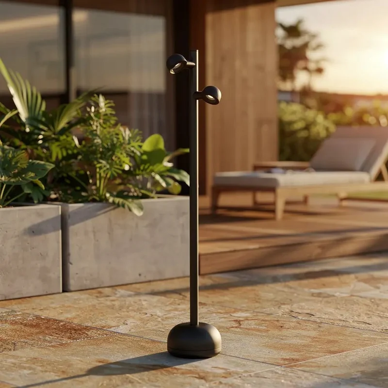 Borne extérieure LED BROT : borne lumineuse IP65 pour jardin, allée et chemin