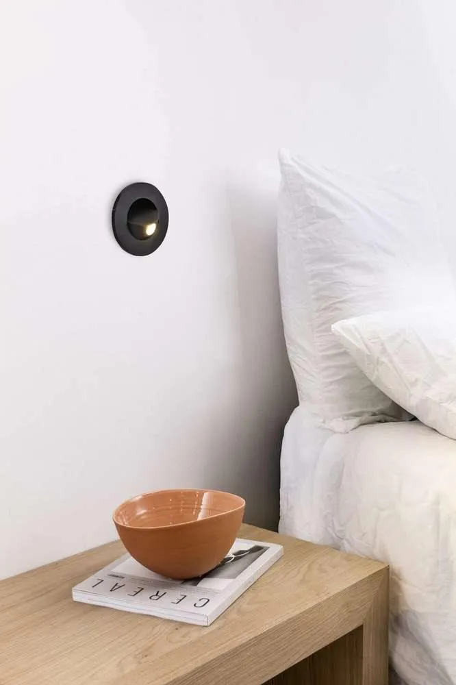 Applique liseuse encastrable CLICK LED noire