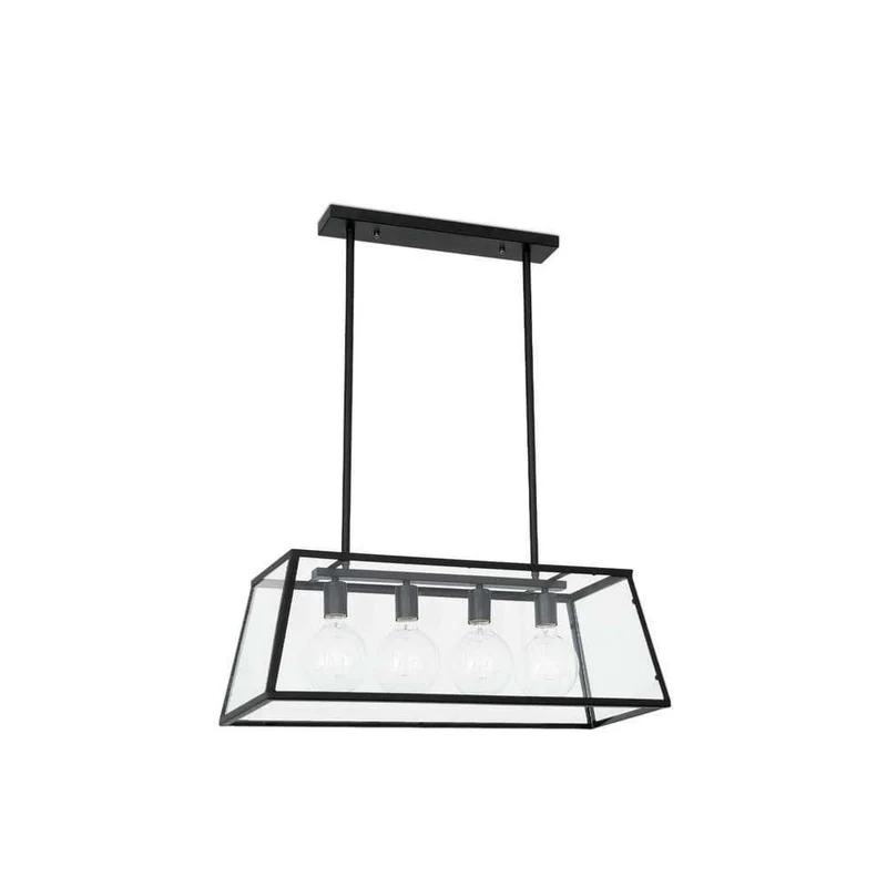 Suspension trapézoïdale acier et verre ROSE-4L