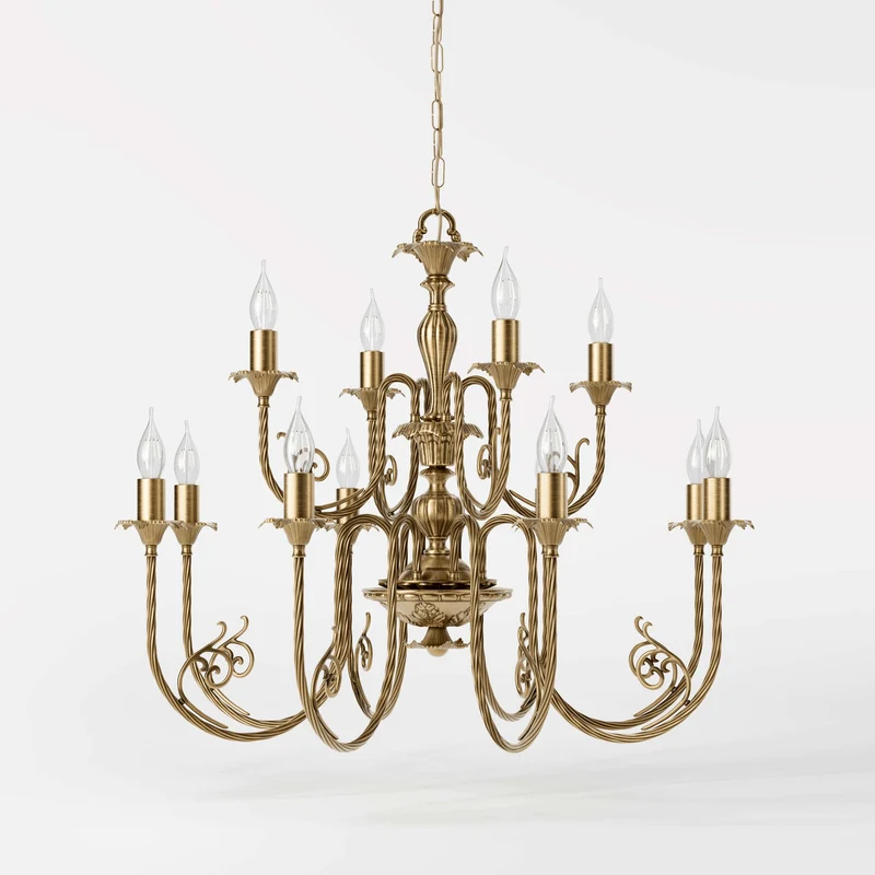 Set de luminaires en laiton fabriqués en Italie
