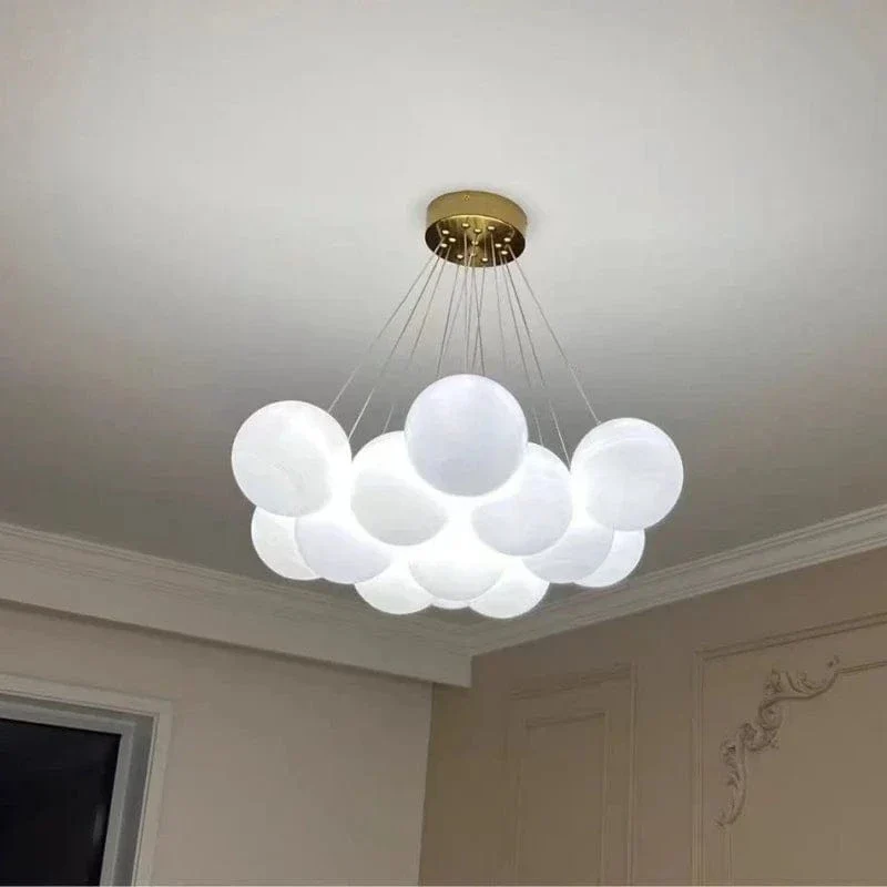 Suspension Boules Blanches