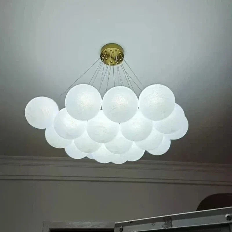 Suspension Boules Blanches